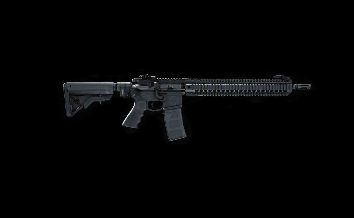 AR rifle with extended handguard