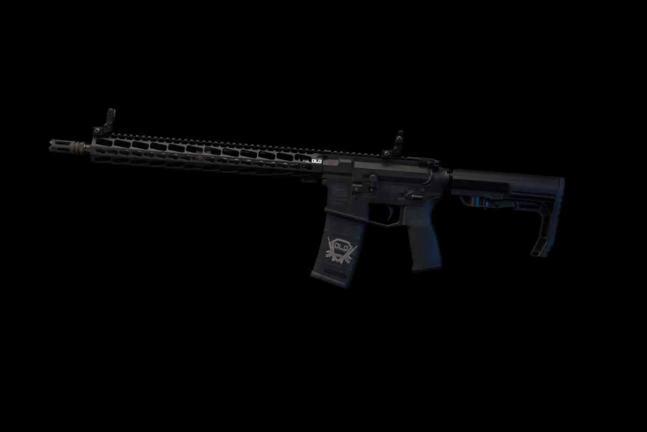 Custom AR rifle full side view