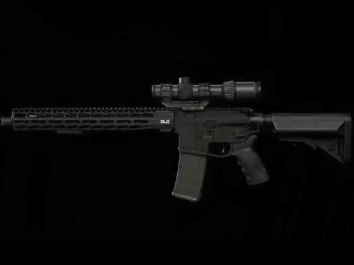 Side View of Black Rifle Side View of Black Rifle